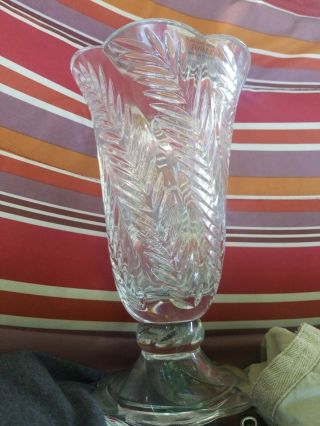 Heavy Towle 24 Lead Crystal Vase Made In Czech Republic 10 " Tall