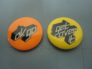 Ok Go 2002 Get Over It Capitol Records Promo 2 Button/badge Set Old Stock