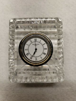 Waterford Crystal Petite Tapered Desk Clock 3 X 2 1/2 " Made In Ireland