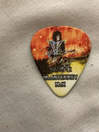 KISS Tour Guitar Pick LIVE Icon Tommy Thayer Rock Band 9/23/12 Connecticut Rare 3