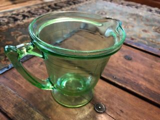 Vintage T&S HANDI MAID Green Depression Glass Measuring Cup 16oz/ 2 cup/1 liter 3