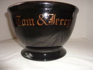 Vintage Punch Bowl Black Large Tom & Jerry