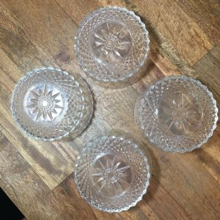 Set Of 4 Arcoroc France Diamant Diamond Pattern 5 " Bowls Dessert Fruit