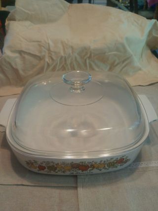Vintage Corning Ware Spice Of Life Le Romarin A - 10 - B 10 " Pyrex Lid A12c