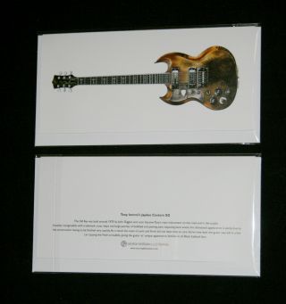 Tony Iommi ' s Jaydee SG ' Old Boy ' Guitar Greeting Card,  DL size 3