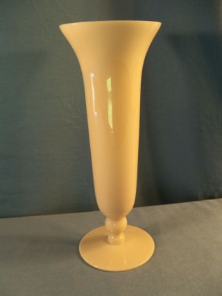 Cambridge Pink Crown Tuscan Glass Vase 10 " Tall