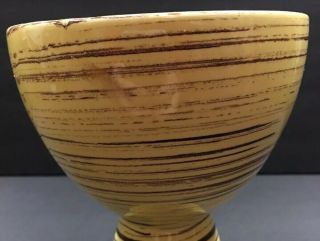 Vintage McCoy Pottery Chalice Cup Yellow & Brown Vase 2