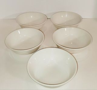 Pfaltzgraff Usa White Gazebo Soup Cereal Bowls (set Of 5)