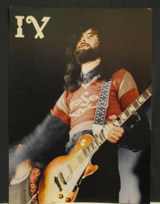 2002 Jimmy Page Of Led Zeppelin On Stage In Zoso Sweater Circa 1971 Pinup Poster