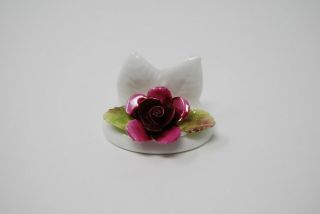 Coalport English Porcelain Bone China Flower Rose Floral Card Place Holder Set 6 3