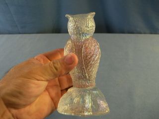 Westmoreland Owl on Stump or 1 Pound Owl Figurine - Clear Carnival Glass 4