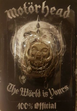 Motorhead - " The World Is Ours " Metal Pin Badge.  Collector 
