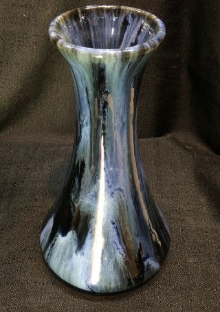 Brush McCoy Green/Blue/Black Splash 064 Vase 8 1/4 