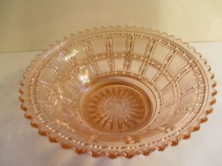 Vintage Pink Depression Glass Bowl 6 1/2 X 2 1/2 " With Sawtooth Rim
