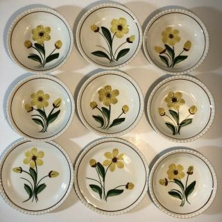 Vtg.  Southern Potteries Blue Ridge China Yellow Flowers,  Hand Painted,  Usa