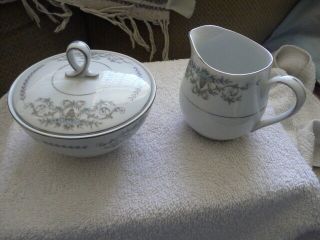 Replacement Piece Mikasa Fine China Margaret 5555 Creamer And Covered Sugar Bowl