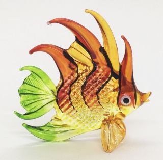 Handmade Animal Figurine Art Glass Blown Aquarium Sea Fish Figurine Best Gift