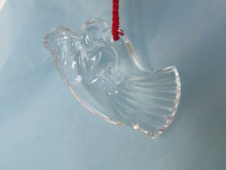 1996 Waterford Crystal Glass Angel With Trumpet Christmas Ornament