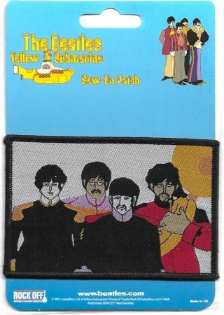 Official Merch Woven Sew - On Patch John Lennon The Beatles Yellow Submarine Band