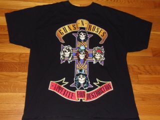 Guns N Roses Short Sleeve Black T - Shirt Mens 2xl
