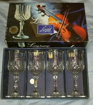Vintage Set Of 4 Cristal D 