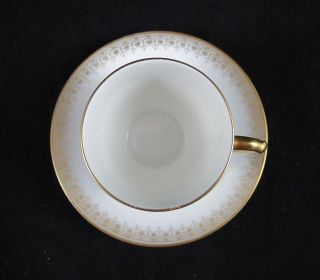 Limoges Bernardaud Gold Demitasse Espresso Cup Saucer Set For Higgings Seiter NY 2