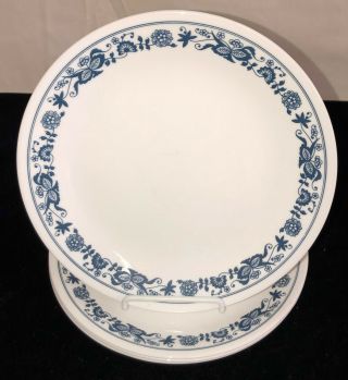 4 Corelle Old Town Blue 8 1/2 " Luncheon Plates