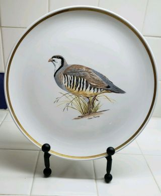 Centura By Corning Game Birds " Chukar Partridge " 10 1/8 " Dinner Plate Ex.  Co.