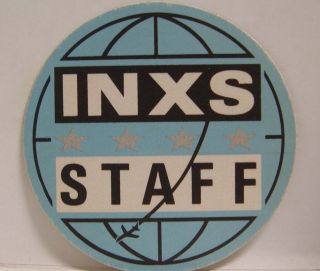 Inxs / Michael Hutchence Vintage Cloth Concert Tour Backstage Pass