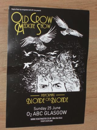 Old Crow Medicine Show - Glasgow June 2017 Live Music Show Concert Gig Poster