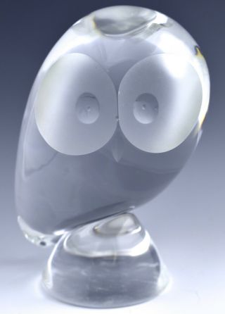 5.  5” Steuben Glass Owl Sculpture Nd - 15
