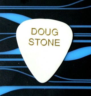 Doug Stone // Vintage Custom Tour Guitar Pick // White/gold Dean Markley