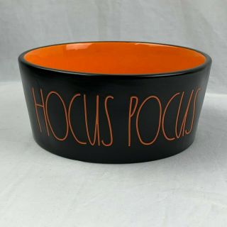 Rae Dunn HOCUS POCUS Halloween Dish Candy Treat Ceramic Bowl Black / Orange 2