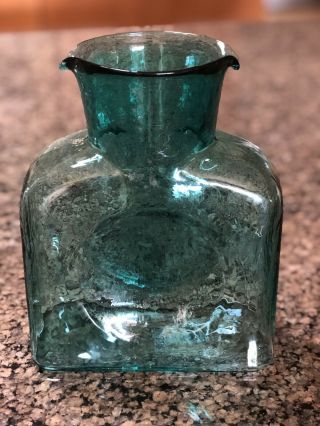 Blenko Emerald Green Glass Water Pitcher 384 Vase Carafe Decanter Mid Century