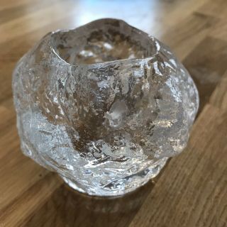 Kosta Boda Scandinavian Art Glass Candle Holder Votive 3” Tall