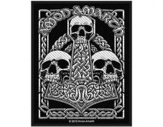 Amon Amarth Three Skulls 2012 - Woven Sew On Patch Official Merchandise