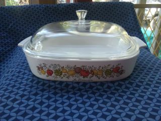Vcorning Ware Spice Of Life A - 10 - B Casserole Dish Covered Skillet W/ Lid 10 Inch