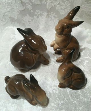 Vintage Beswick Rabbit Family - 823 - 824 - 825 - 826
