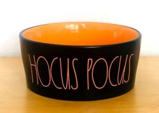 Rae Dunn " Hocus Pocus " Black & Orange 8 " Bowl Dog Bowl Ll Halloween