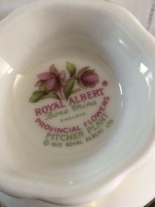 Royal Albert Provincial Series Pink Black Chintz Tea Cup & Saucer 5