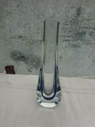 Vintage Sommerso Murano Art Glass Stem Vase Purple & Blue Colour