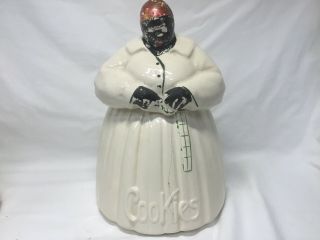 Vintage Mccoy Mammy ‘cookies’ Cookie Jar - Cracked Bottom - 11 " Tall - Authentic
