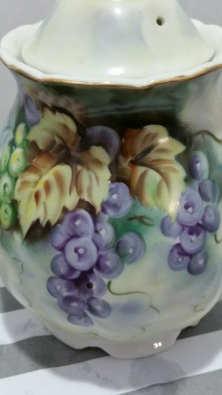 Rare LEFTON VINTAGE CHINA TEA POT Fruit Leaf Grapes Hand Painted SL2935 FESTIVAL 2