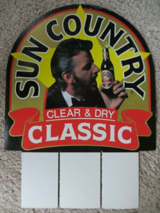 Ringo Starr - B - Rare Sun Country Wine Coolers Advertising Display Header Card