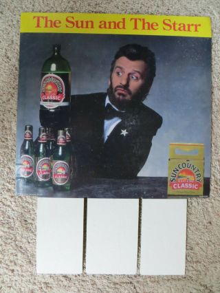 Ringo Starr - Rare Sun Country Wine Coolers Advertising Display Header Card