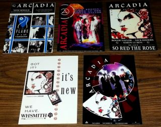 Duran Duran Arcadia Set Of Five 6 " X 4 " Promo Advert Postcards.  Gift Idea 4
