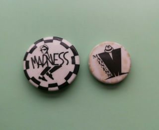 Vintage Madness (ska/2 Tone) 2 Badge Bundle Circa 1980s
