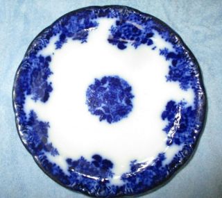 Vintage Flow Blue Waldorf Soup Bowl Ware England Pottery 8 7/8 " No Rim