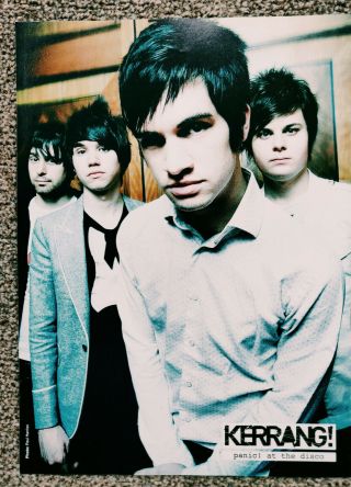 Panic At The Disco - Double - Sided Kerrang Poster - Brendon Urie Patd - Rare