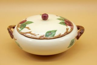 Vintage Rare Franciscan Red Apple Casserole With Lid Earthenware Interpace Usa